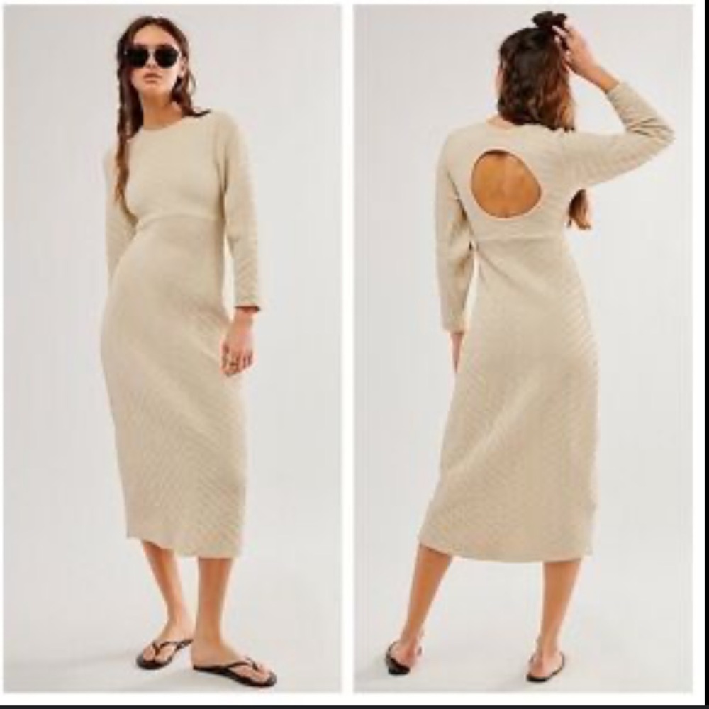NEW FREE PEOPLE Gabby Seamless Midi Dress